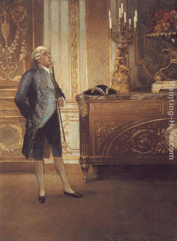 Georges Croegaert A Gentleman Waiting in an Interior